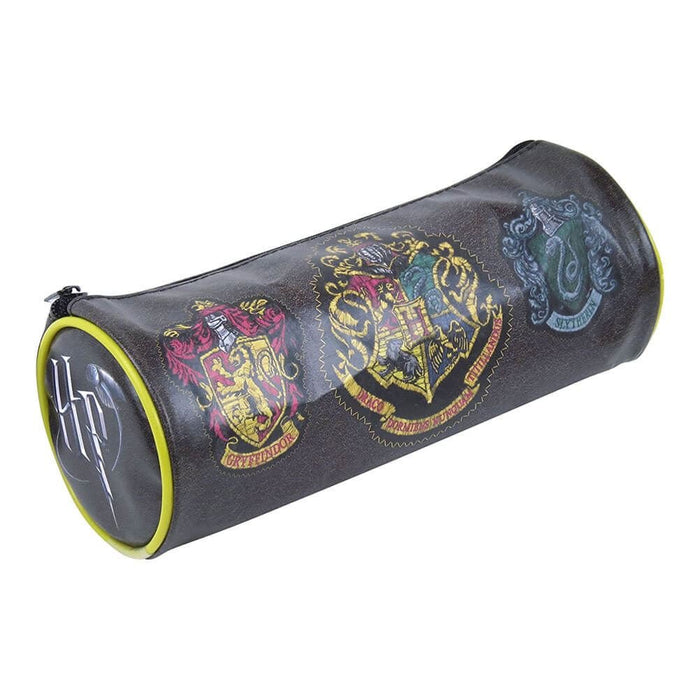 Harry Potter Zip Up Pencil Case HP Logo and House Crests - Official Merchandise