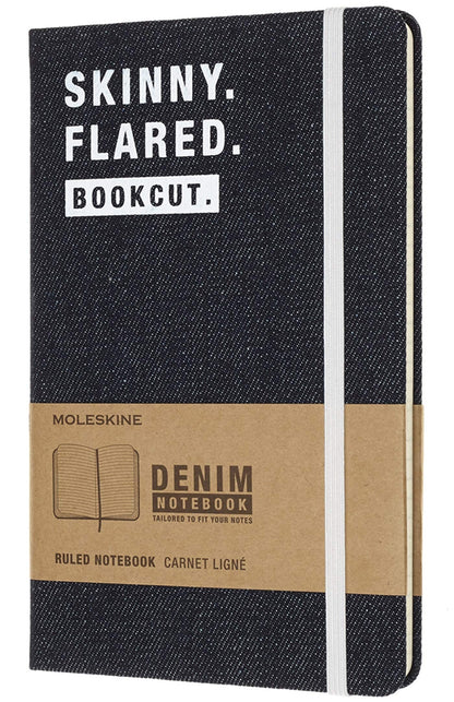 Moleskine Denim Notebook Limited Collection 'Skinny. Flared. Bookcut.' Large Ruled Notebook Hard