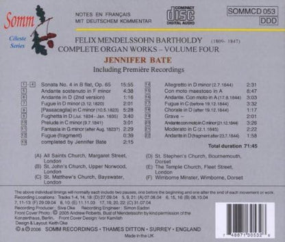 Complete Organ Works Vol. 4 (Bate)