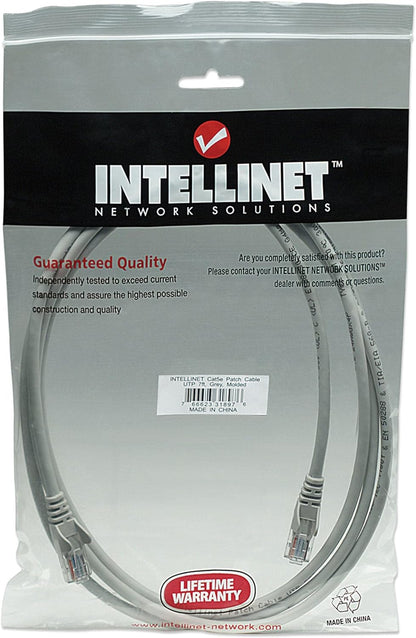 Intellinet Cat5e, 2m cavo di rete U/UTP (UTP) Grigio