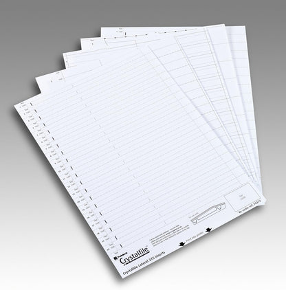 Rexel Printable Inserts for Rexel Suspension File Crystal Tabs, White, Crystalfile, Pack of 51, 78050