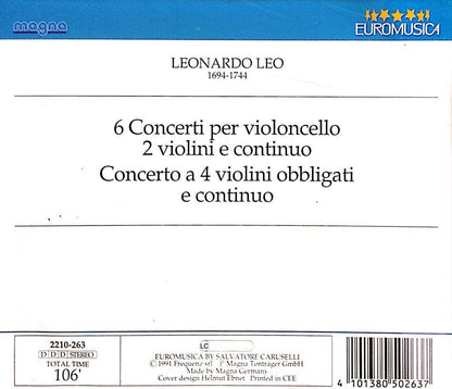 Leonardo Leo - 6 Concerti per Violoncel