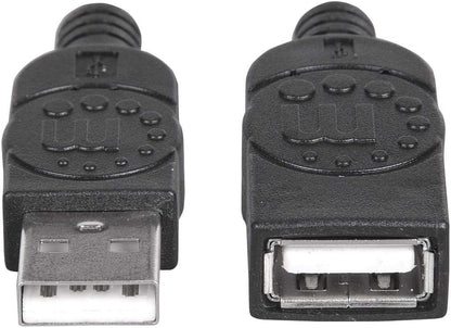 MANHATTAN 6-Feet Hi-Speed USB Device Cable A Male/A Female, Black (338653