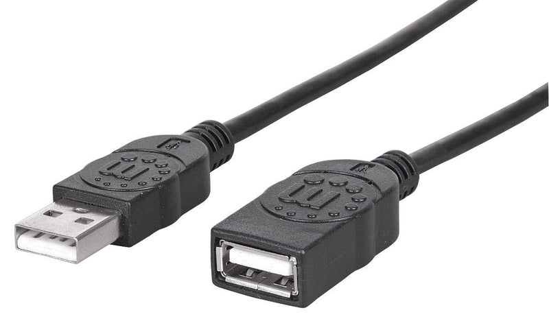MANHATTAN 6-Feet Hi-Speed USB Device Cable A Male/A Female, Black (338653