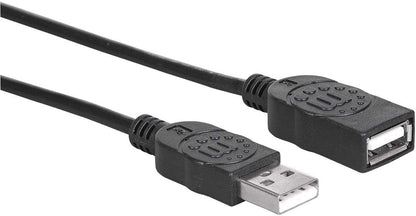 MANHATTAN 6-Feet Hi-Speed USB Device Cable A Male/A Female, Black (338653