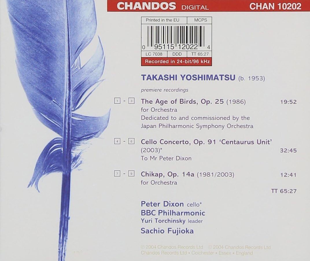 Yoshimatsu: Cello Concerto 'Centaurus Unit'/The Age of Birds/...