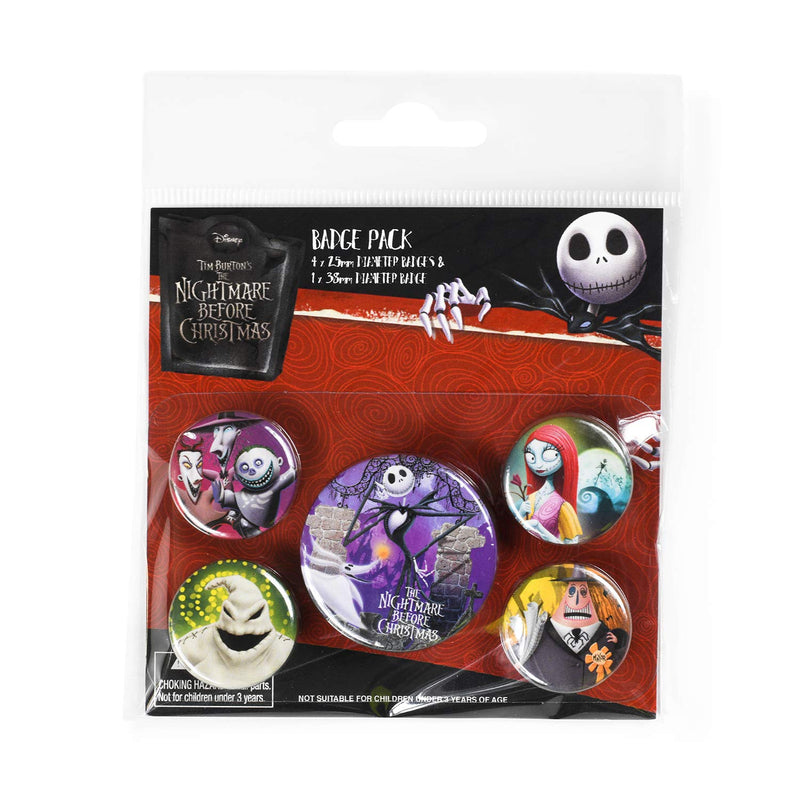 Pyramid International BP80585 Nightmare Before Christmas Characters Badge, Multi-Colour, 10 x 12.5 x 1.3 cm, Living Room