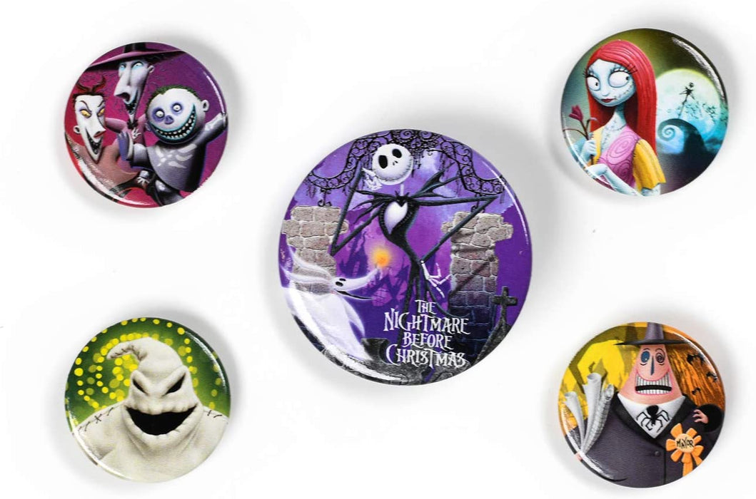 Pyramid International BP80585 Nightmare Before Christmas Characters Badge, Multi-Colour, 10 x 12.5 x 1.3 cm, Living Room