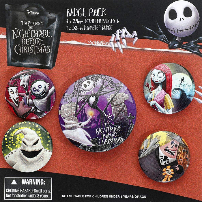 Pyramid International BP80585 Nightmare Before Christmas Characters Badge, Multi-Colour, 10 x 12.5 x 1.3 cm, Living Room