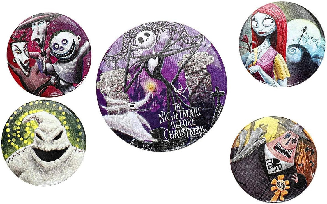 Pyramid International BP80585 Nightmare Before Christmas Characters Badge, Multi-Colour, 10 x 12.5 x 1.3 cm, Living Room