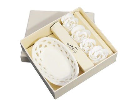Box Saucer Ceramic Rose Scented
