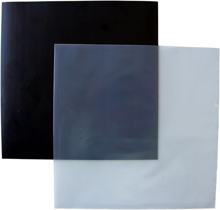 50 X 12INCH PP CRYSTAL CLEAR OUTER SLEEVES (80 MICRON)