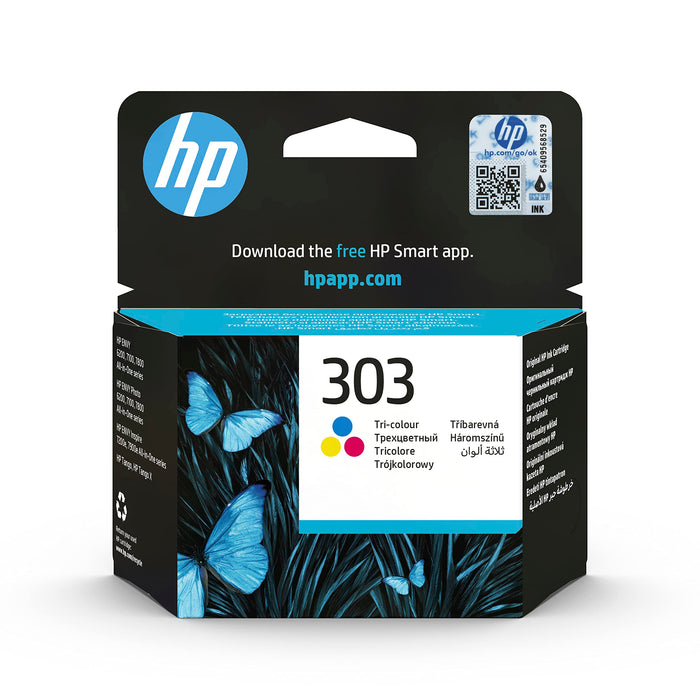HP T6N01AE 303 Original Ink Cartridge, Tri-color, Single Pack Tri-Colour Standard