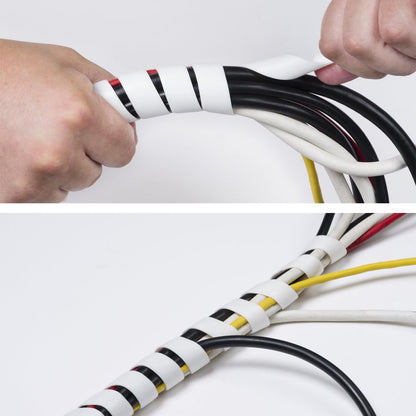 D-Line Cable Tidy Spiral Wrap, Cable Management Solution to Organise Cables - 2.5 Meter Length