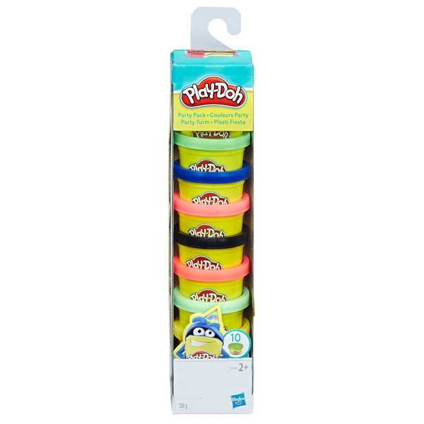 Der Play-Doh Party Turm mit 10 verschieden farbigen Dosen Play-Doh Knete à 28 g ist der lustig bunte Spielspaß für jeden Geburtstag und das perfekte Geschenk, 22037EU6