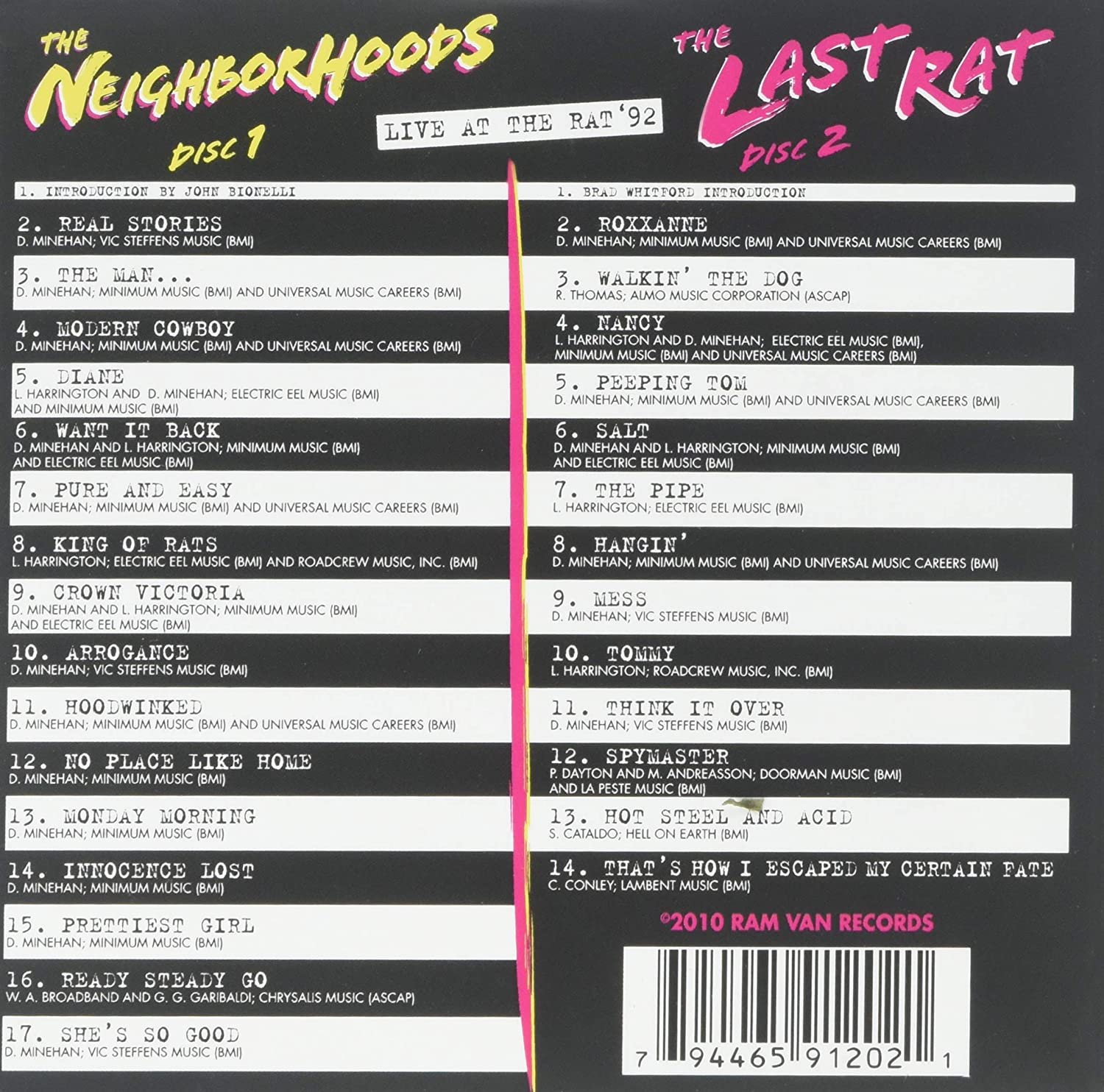Last Rat: Live at the Rat 92