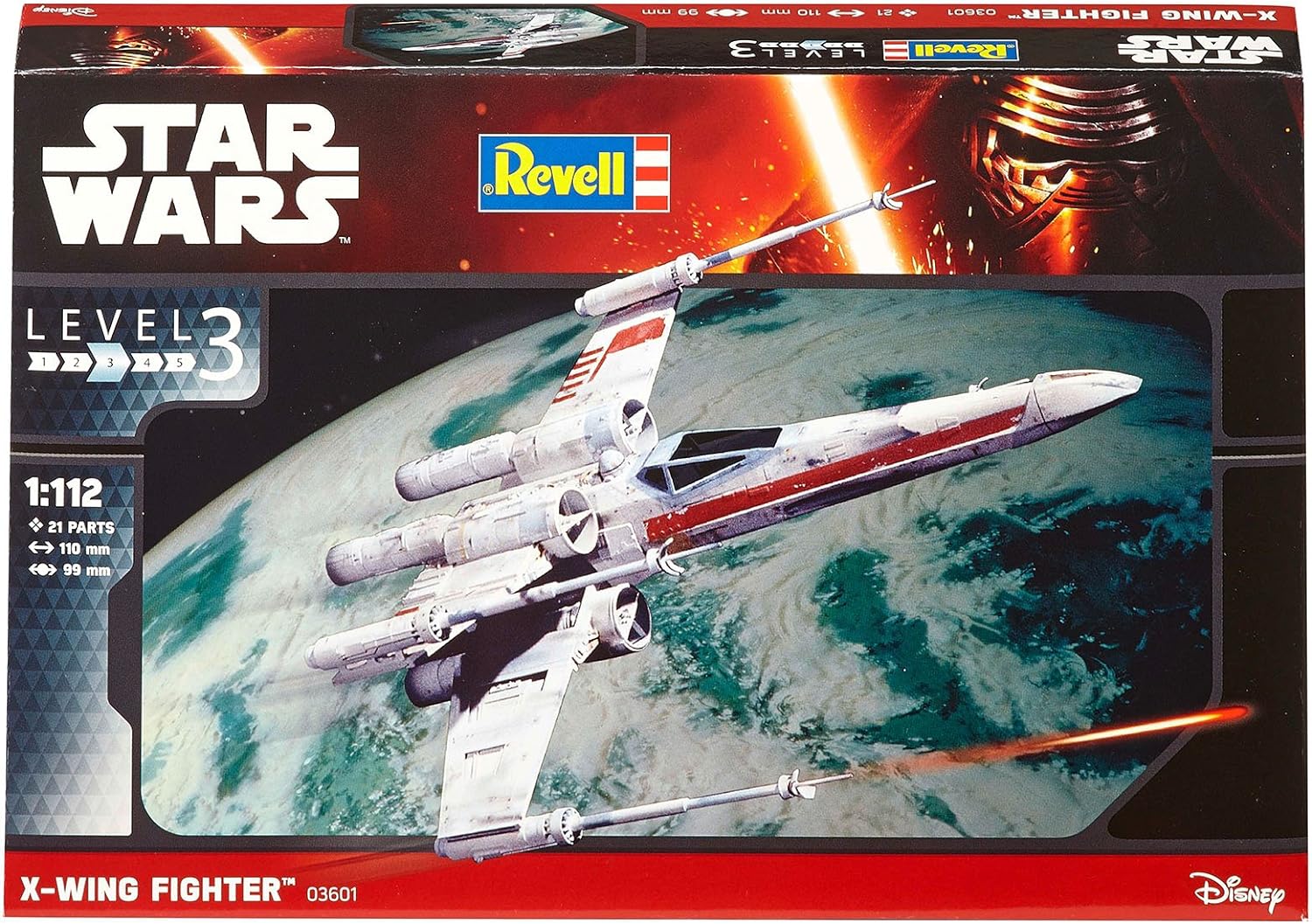 Revell 03601 Star Wars X-Wing Fighter (Luke Skywalker) 1:112 Scale Unbuilt/Unpainted Plastic Model Kit