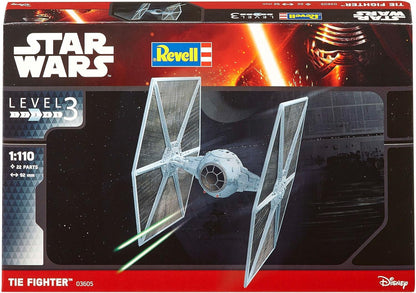 Revell 03605 Star Wars TIE Fighter 1:110 Scale Unbuilt/Unpainted Plastic Model Kit Without Glue, Paint & Brush