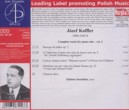 Koffler: Piano Works II