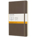 Moleskine Classic Ruled Paper Notebook - Soft Cover and Elastic Closure Journal - Color Earth Brown - Large 13 x 21 A5 - 192 Pages Earth Brown Large Ruled