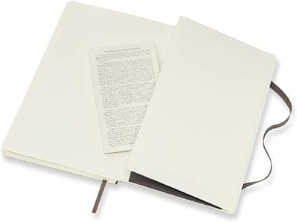 Moleskine Classic Ruled Paper Notebook - Soft Cover and Elastic Closure Journal - Color Earth Brown - Large 13 x 21 A5 - 192 Pages Earth Brown Large Ruled