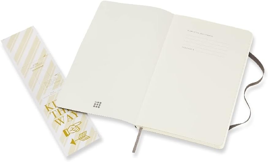 Moleskine Classic Ruled Paper Notebook - Soft Cover and Elastic Closure Journal - Color Earth Brown - Large 13 x 21 A5 - 192 Pages Earth Brown Large Ruled