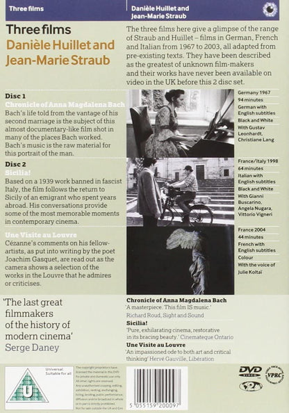 Three Films (Chronicle of Anna Magdalena Bach (1967) / Sicilia! (1998) / Une Visite au Louvre (2004))