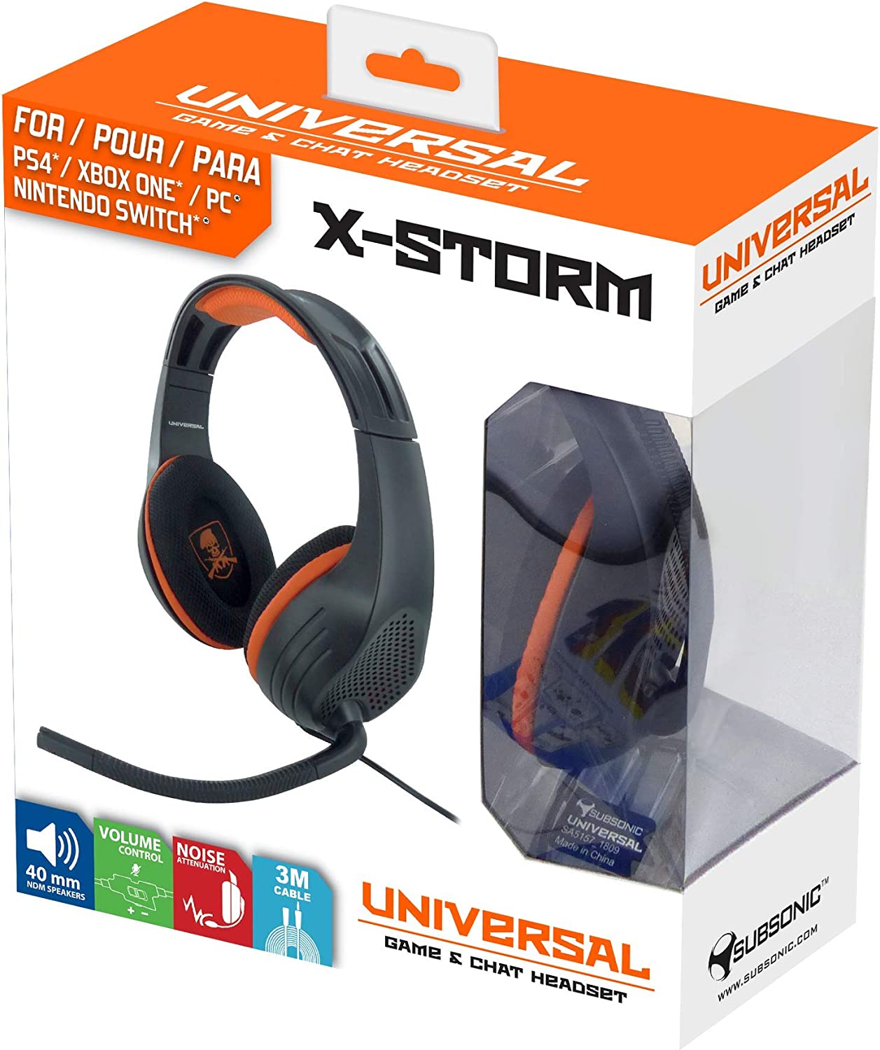 Subsonic - Stereo Gaming Headset with micro X-Storm X-1000 for Playstation 4 - PS4 - Xbox One X-1000 Headset