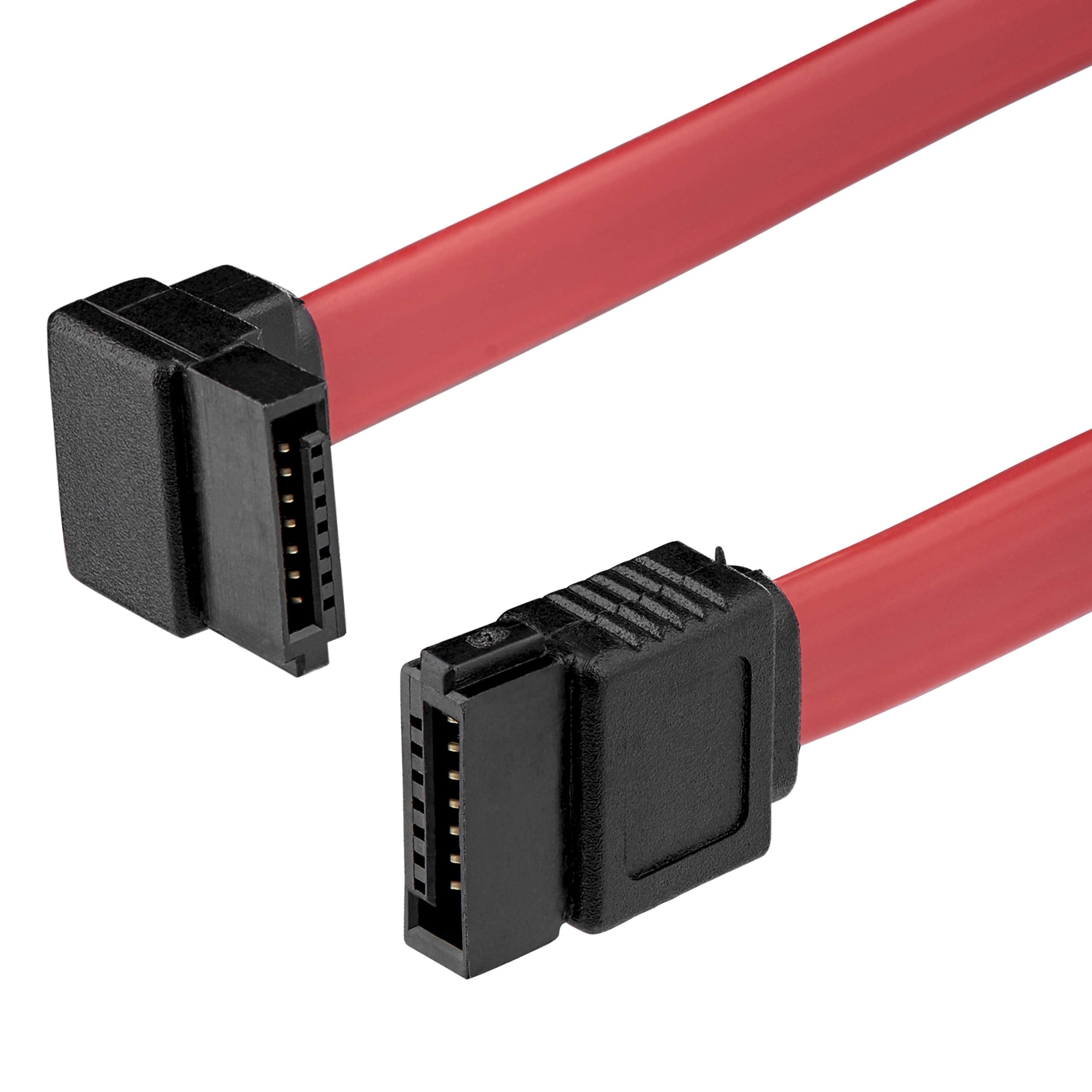 StarTech.com 12in SATA to Right Angle SATA Serial ATA Cable, Red