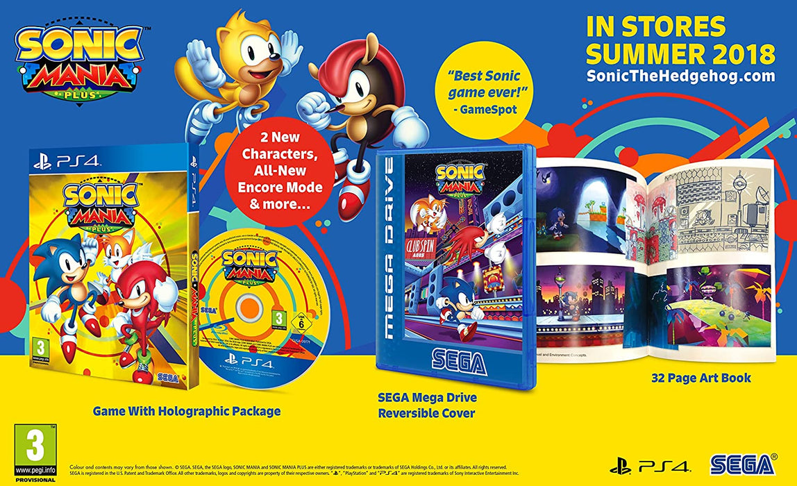 Sonic Mania Plus (PS4) Sonic Mania Plus Play Station 4