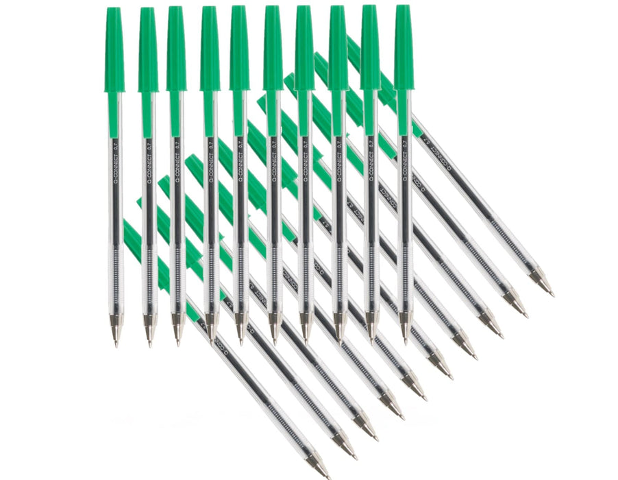 Q-Connect Ballpoint Pen Medium Green (Pack of 20) KF34045