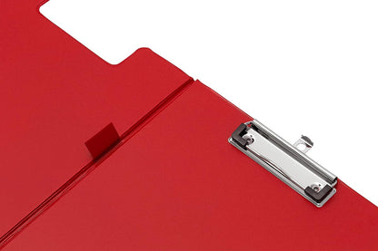 Q-Connect Foolscap/A4 PVC Fold Over Clipboard - Red  Red 1 (Pack of 1) PVC