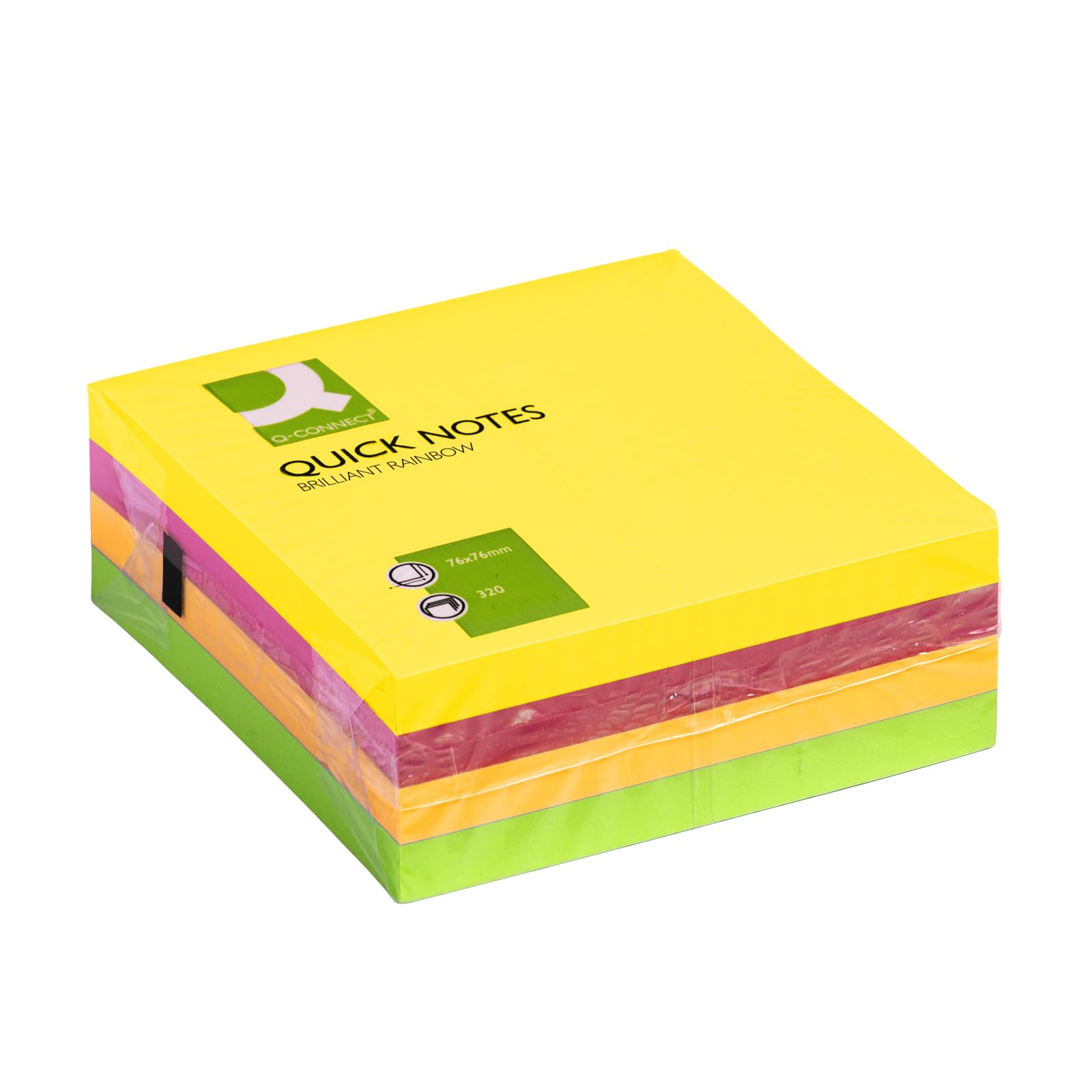 Q-Connect Quick Note Cube 76 x 76 mm Assorted