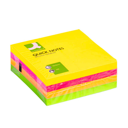 Q-Connect Quick Note Cube 76 x 76 mm Assorted