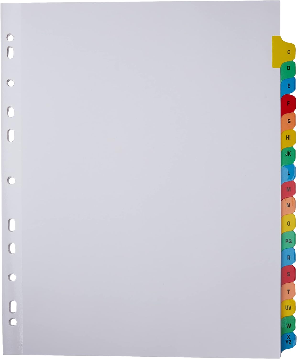 Q-Connect 20 Part A-Z Index Extra Wide Reinforced Multi-Colour Tabs