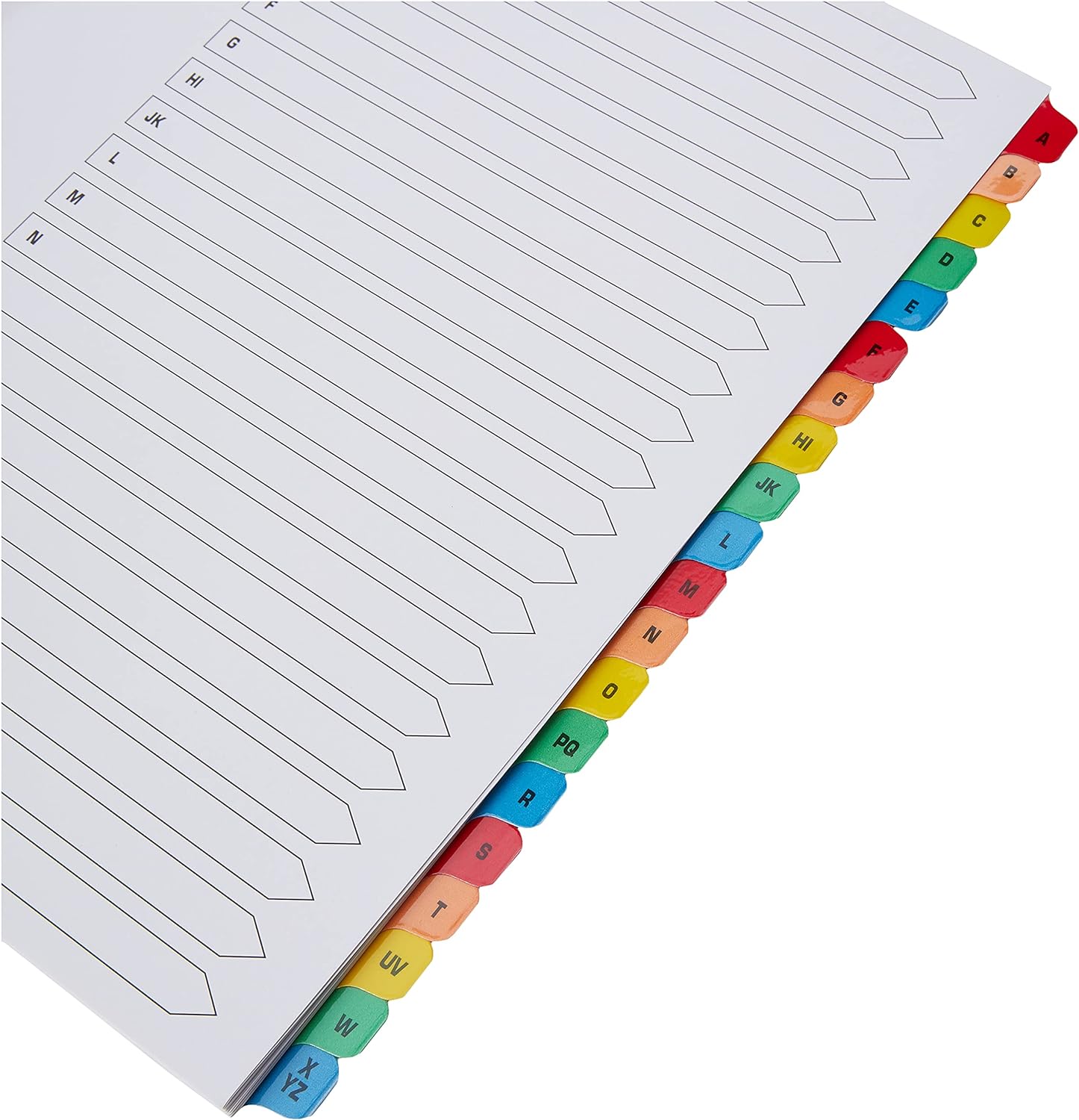Q-Connect 20 Part A-Z Index Extra Wide Reinforced Multi-Colour Tabs