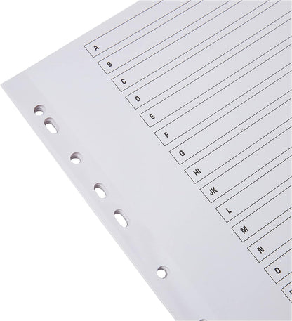 Q-Connect 20 Part A-Z Index Extra Wide Reinforced Multi-Colour Tabs
