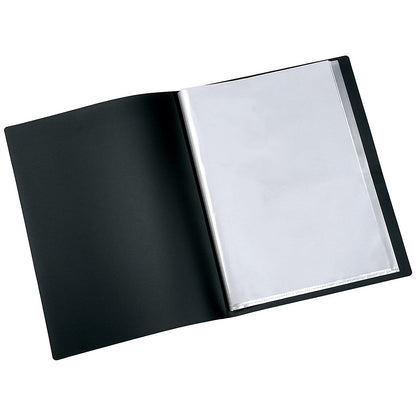 Q-Connect KF01265 20-Pocket Presentation Book - Black