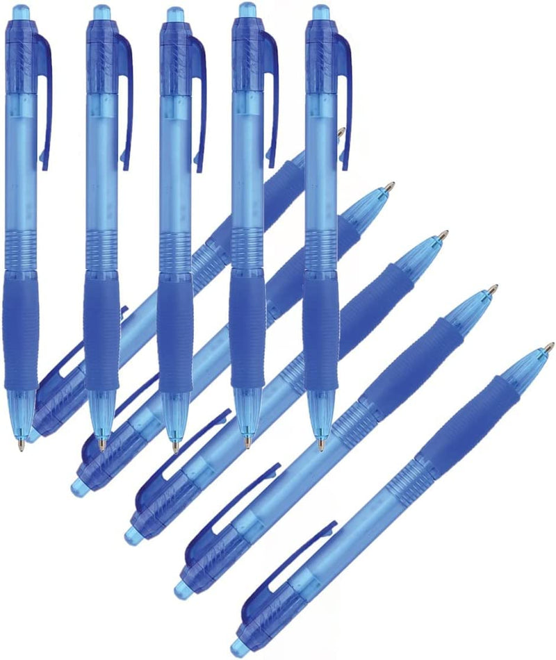 Q-Connect Retractable Ballpoint Pen KF00268 - Blue, Pack of 10