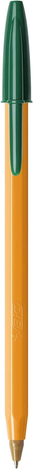 BIC Orange Original Fine Ballpoint Pens Fine Point (0.8 mm) - Green, Box of 20