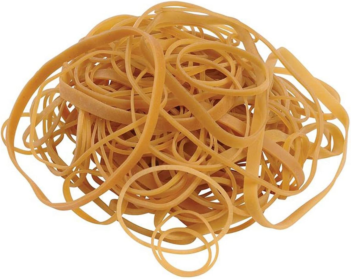White Box Rubber 454G Bands - Assorted sizes,brown