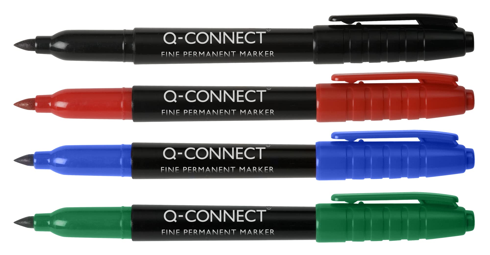 Q-Connect Permanent Marker Bullet Tip Fine Assorted (Pack of 10