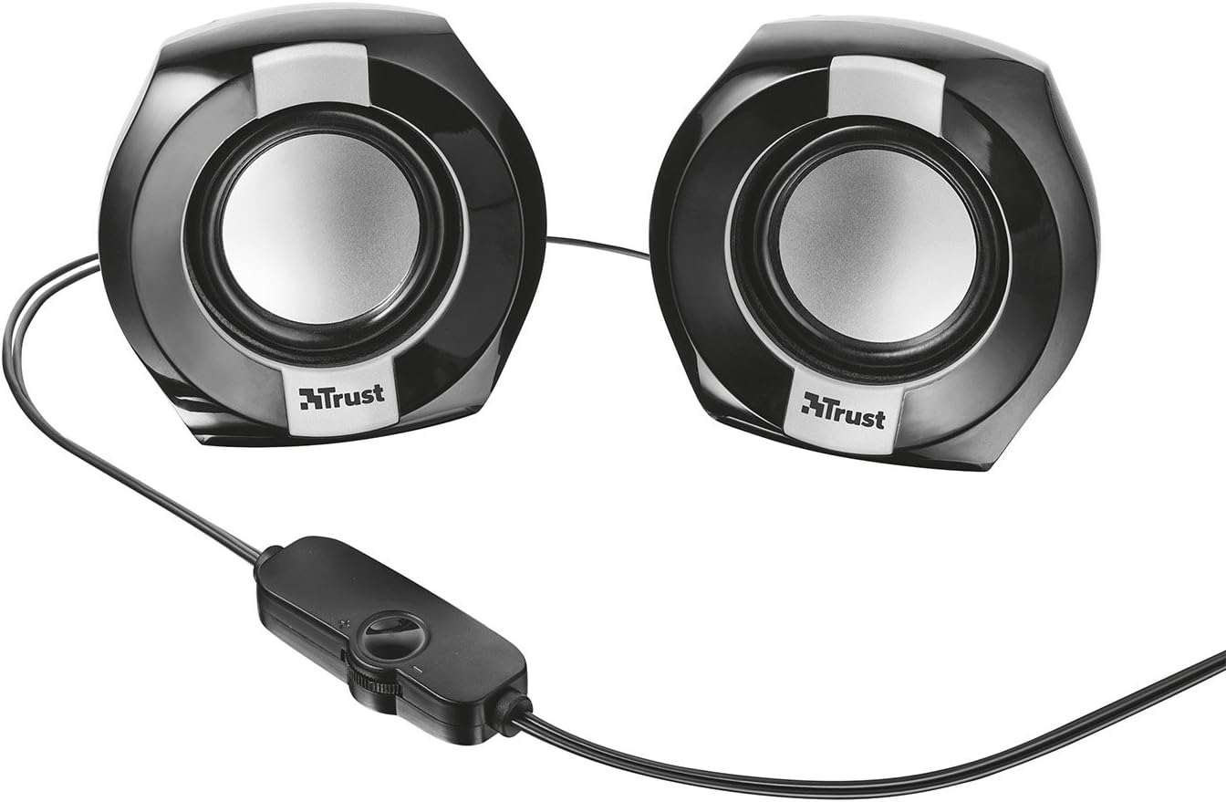 Trust 20943 Polo 2.0 Compact PC Speakers for Computer and Laptop, 8 W, USB Powered , Black Polo 8 W