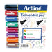 Paquete de 8 rotuladores 2 en 1 EK-525T de Artline para pizarra blanca, una punta fina de 2 mm y otra de cincel 3 a 5 mm, colores surtidos