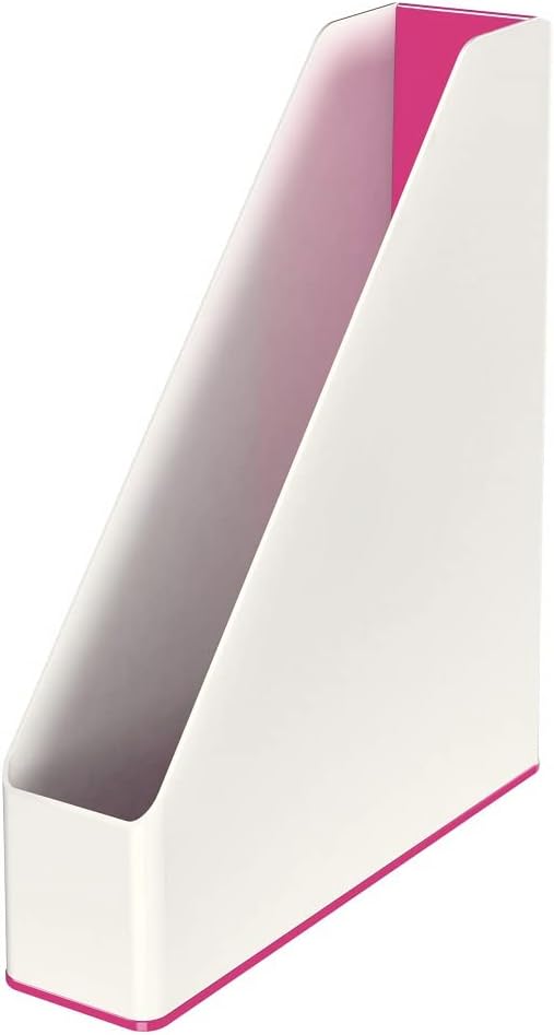 Leitz TS-120555 Wow A4 Duo Colour Magazine File, 73mm x 318mm x 272mm, Pink