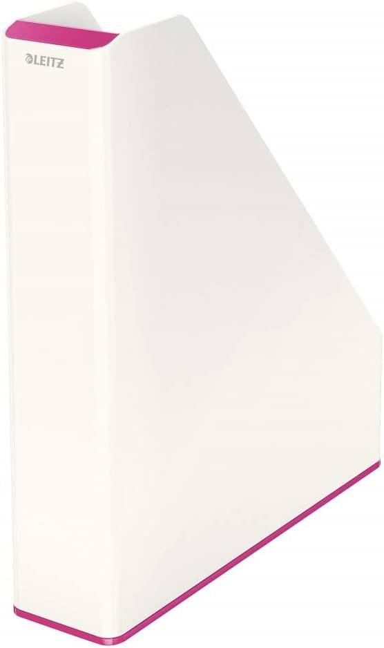 Leitz TS-120555 Wow A4 Duo Colour Magazine File, 73mm x 318mm x 272mm, Pink