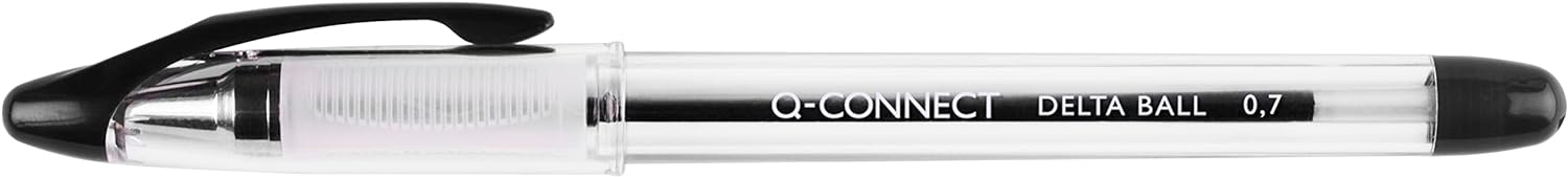 Q-Connect Delta Ballpoint Pen Medium Black (12 Pack