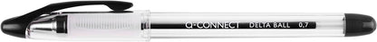 Q-Connect Delta Ballpoint Pen Medium Black (12 Pack