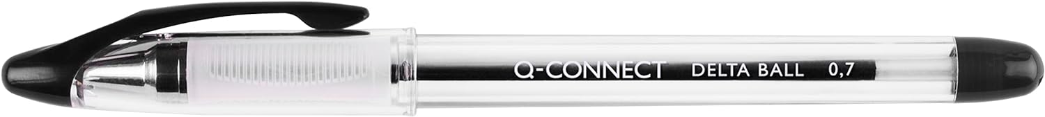 Q-Connect Delta Ballpoint Pen Medium Black (12 Pack) 1 Black