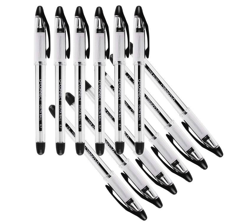 Q-Connect Delta Ballpoint Pen Medium Black (12 Pack
